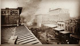 1890s Cotton Fire on Main street